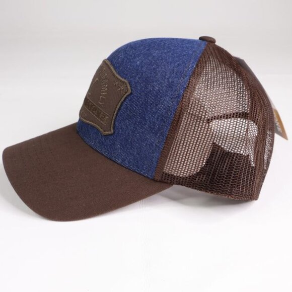 Yellowstone TV Show Hat Protect the Family Denim Mesh Trucker - Picture 6 of 8